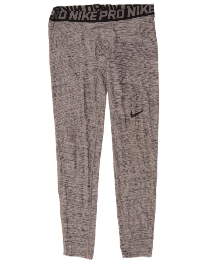 Nike Dri Fit Graphic Leggings para hombre, talla grande, gris moteado