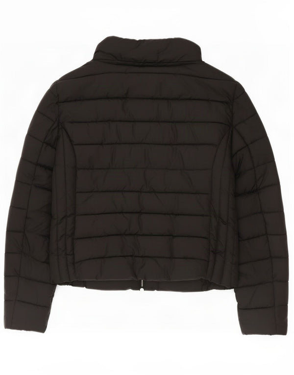 Zara Mujer Trafaluc Chaqueta Acolchada UK 46 Grande Nylon Negro