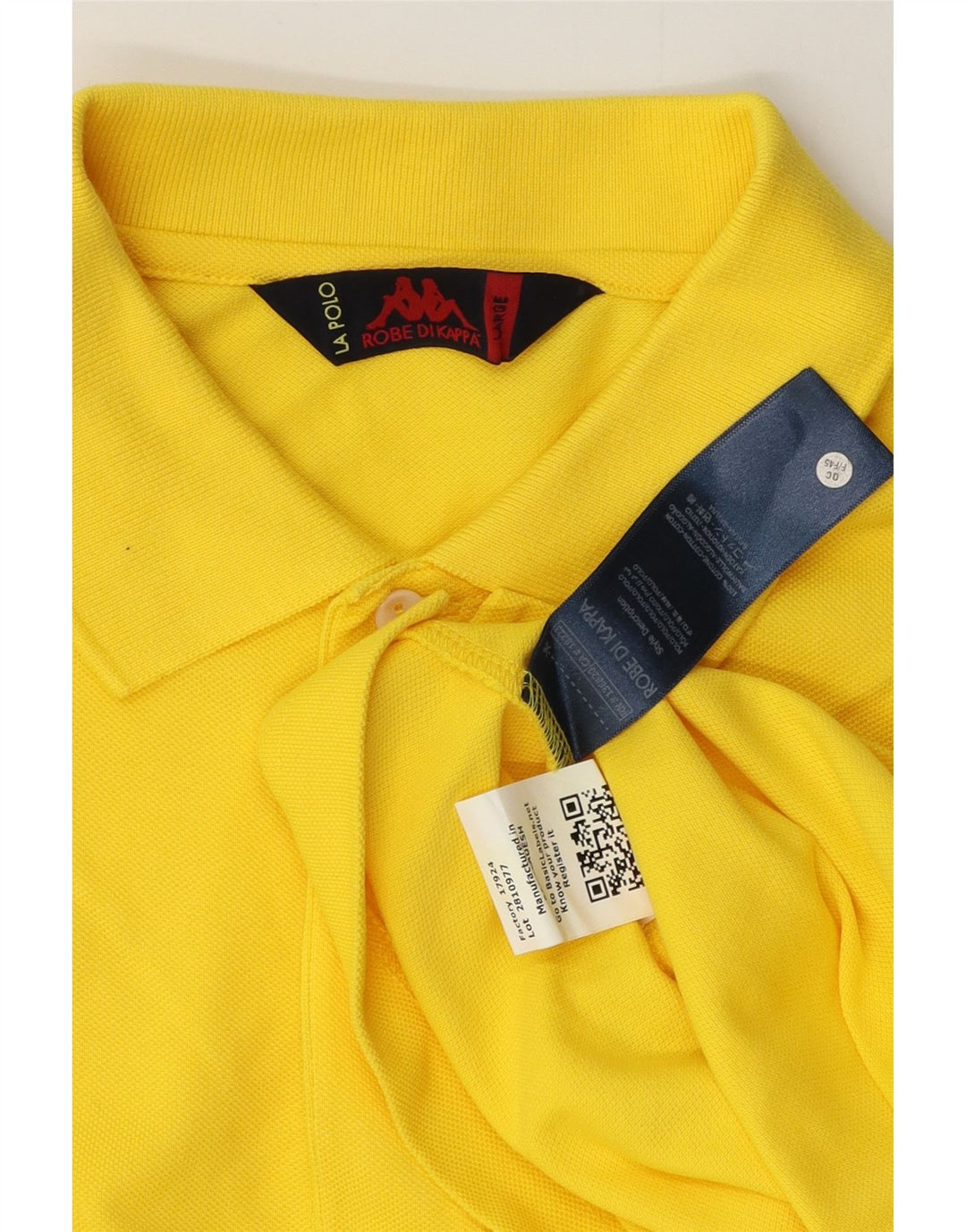 KAPPA Polo Hombre Grande Algodón Amarillo