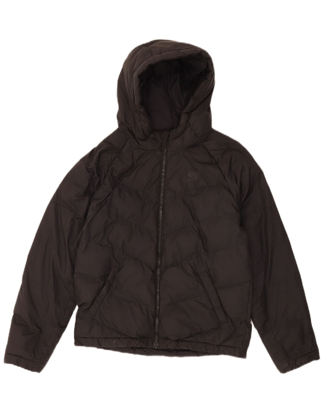 Nike Chaqueta acolchada con capucha para niñas 12-13 años Grande Poliéster negro