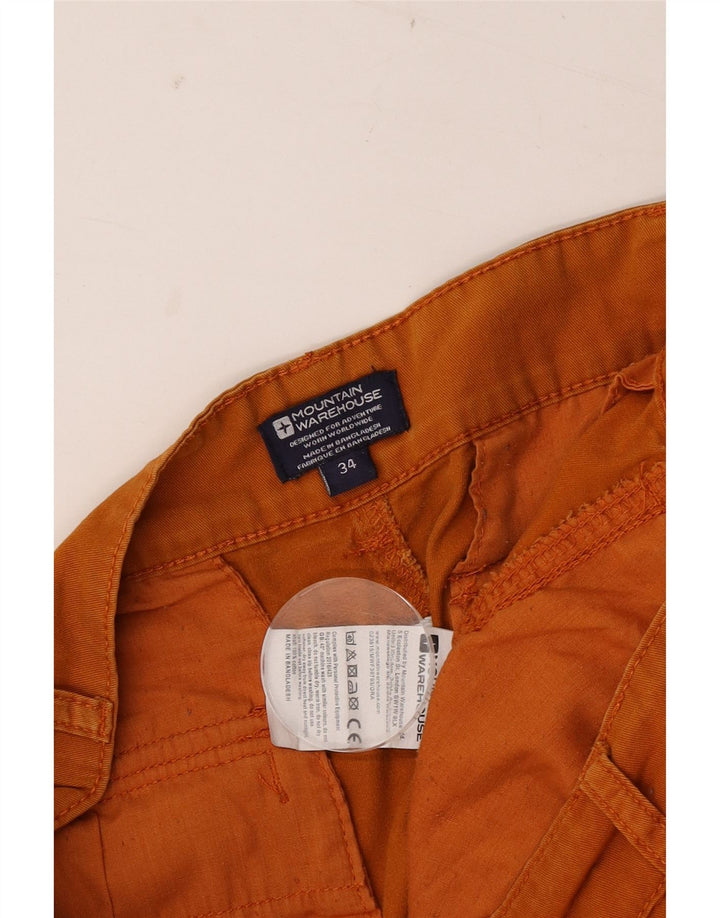 Pantalones cortos tipo cargo para hombre Mountain Warehouse W34 Algodón naranja grande