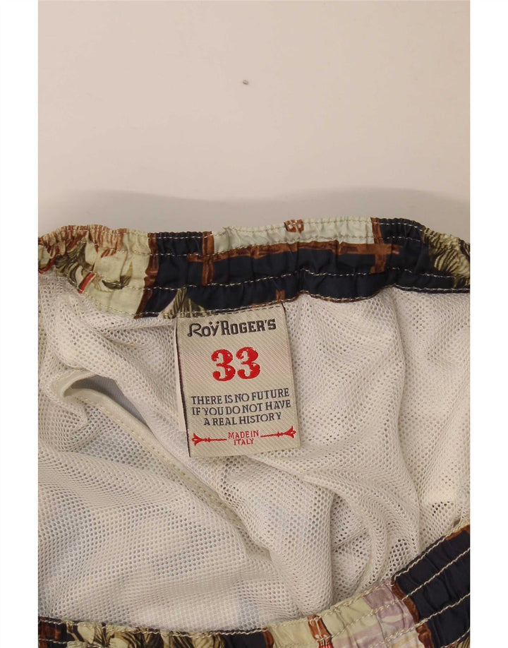 Roy Rogers Bañador hawaiano para hombre, talla mediana, patchwork multicolor