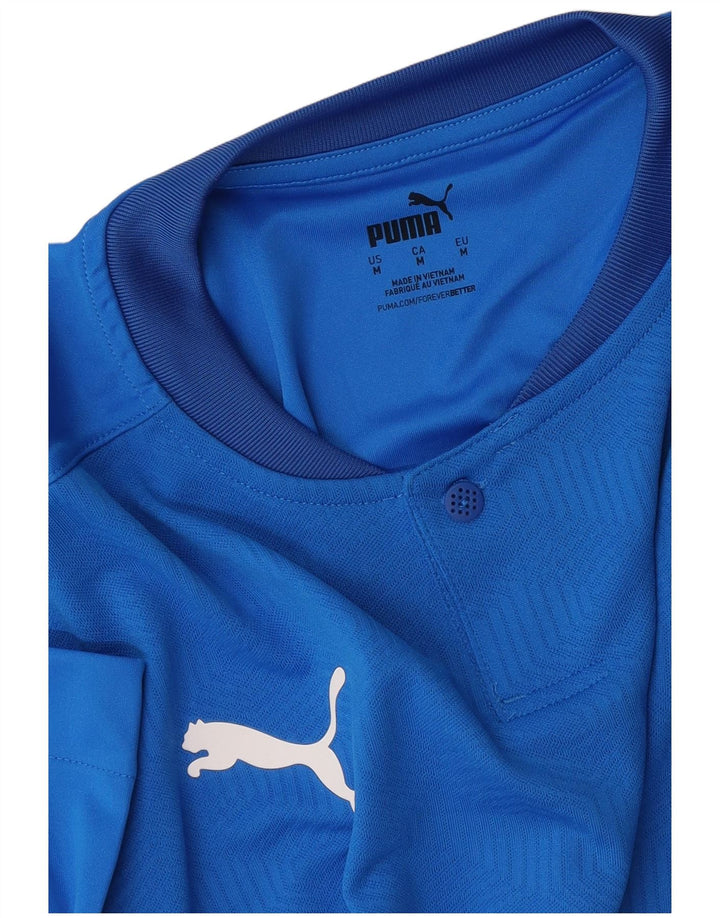 Puma Hombre Camiseta Gráfica Top Azul Medio