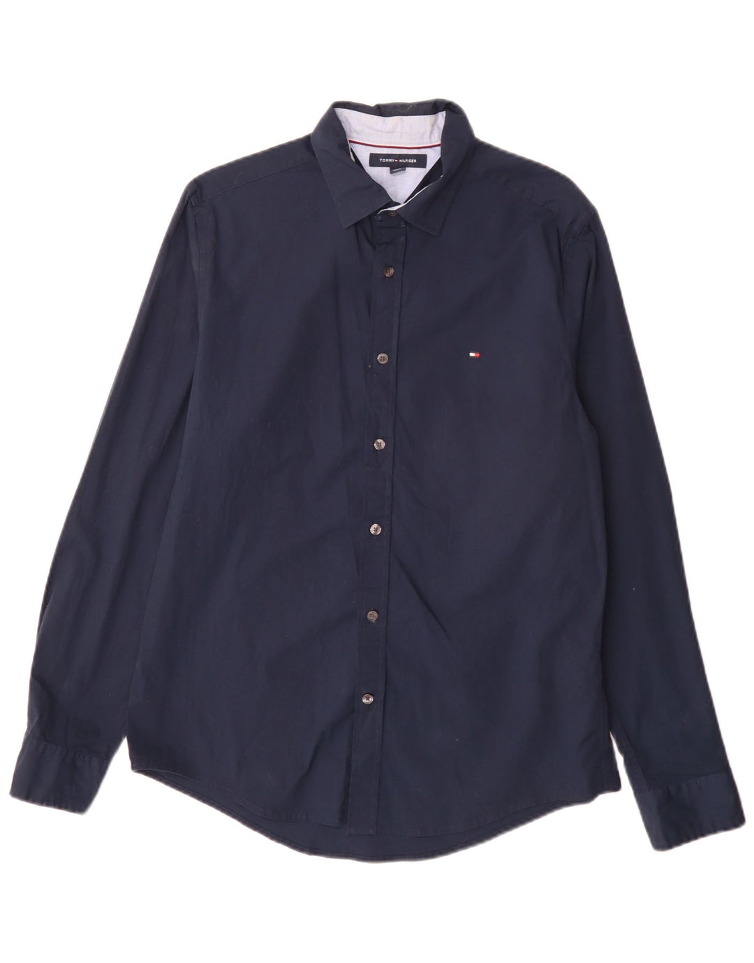 Camisa Tommy Hilfiger Hombre Algodón Azul Marino Mediano