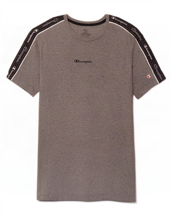 Champion Camiseta Gráfica Para Hombre Top Gris Medio Colorblock
