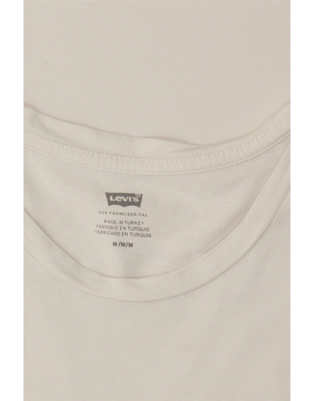 LEVI'S Mens Graphic T-Shirt Top Medium White Cotton Vintage Levi's and Second-Hand Levi's from Messina Hembry 