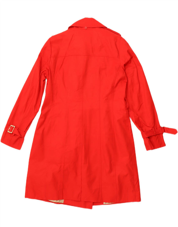 MICHAEL KORS Gabardina para mujer Reino Unido 12 Algodón rojo mediano