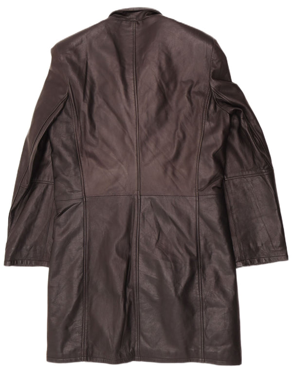 Barone Abrigo de cuero para hombre UK 36 Small Negro