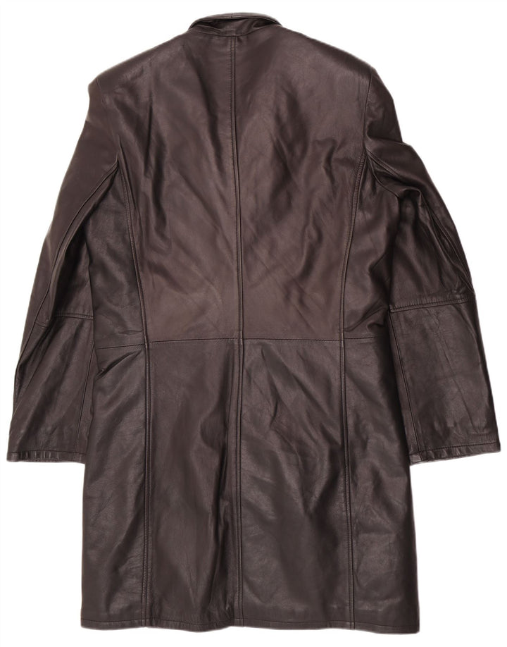 Barone Abrigo de cuero para hombre UK 36 Small Negro