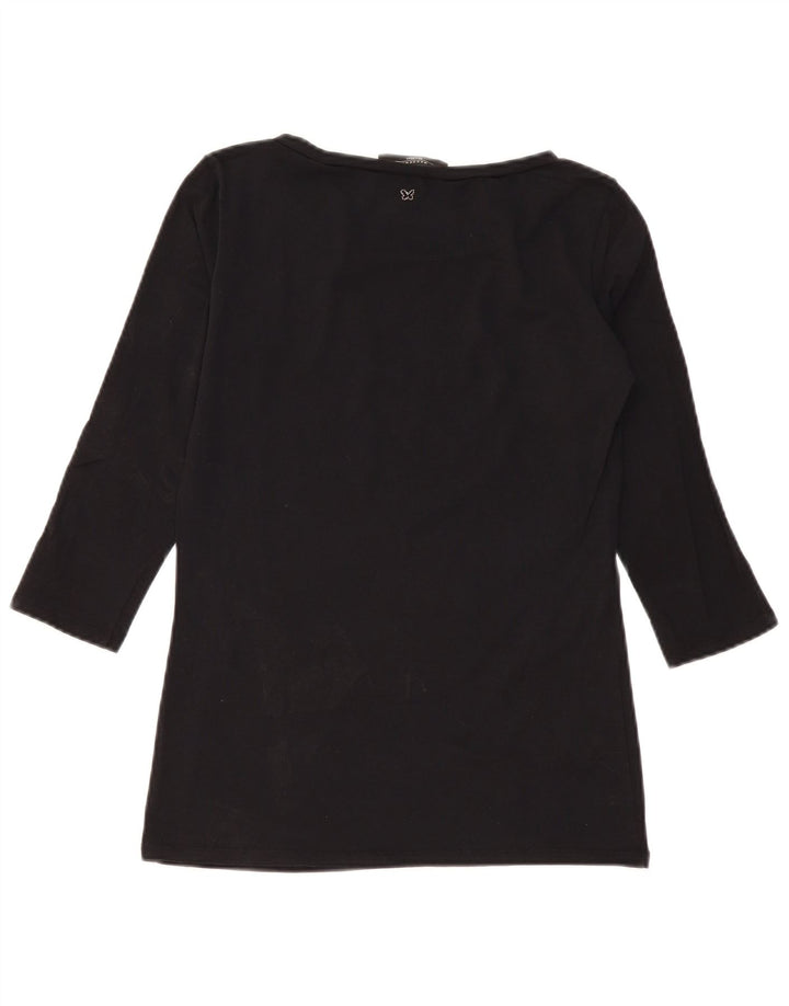 Max Mara - Top de fin de semana para mujer, manga 3/4, talla 40, talla M, color negro