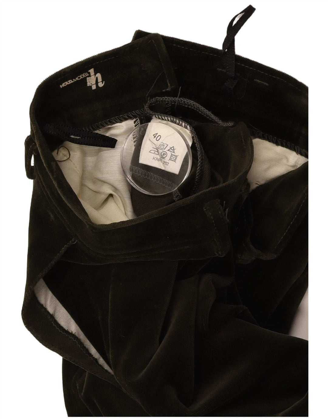 VINTAGE Pantalones de terciopelo estribo para mujer EU 40 Medio W27 L29 Algodón verde