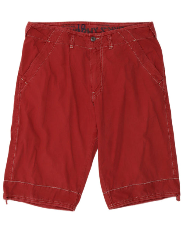 Murphy & Nye Pantalones cortos chinos para hombre W36 Algodón rojo grande