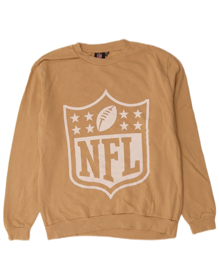 NFL - Sudadera gráfica para mujer, talla 14, algodón beige mediano