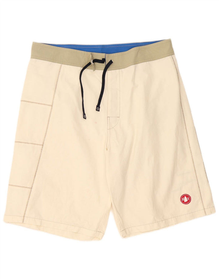 Murphy & Nye Bañador con estampado gráfico para hombre, talla grande, color blanco, poliamida