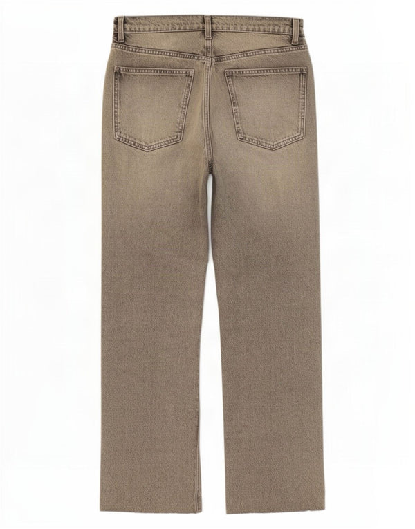 Zara Jeans Rectos Para Mujer EU 38 Small W28 L29 Algodón Gris