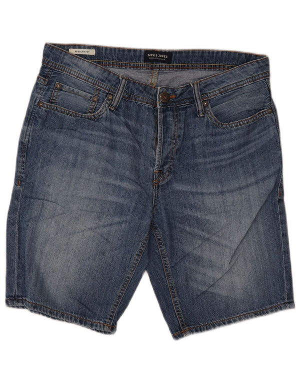 Jack & Jones Mens Regular Fit Denim Shorts Small W30 Azul