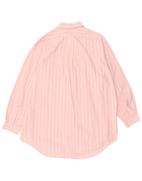 Ralph Lauren Camisa para hombre Talla 17 XL Algodón a rayas rosa
