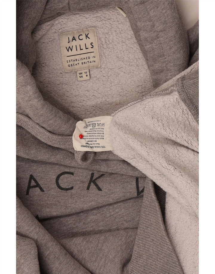 Jack Wills Salcombe Devon Sudadera con Capucha para Mujer Reino Unido 12 Gris Medio Moteado