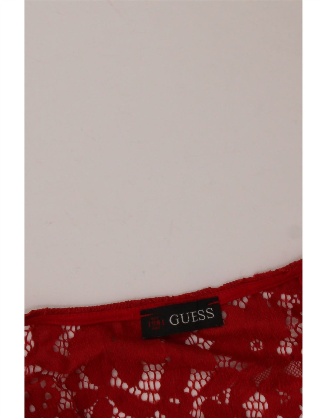 GUESS Blusa para mujer Top UK 12 Medio Rojo Floral
