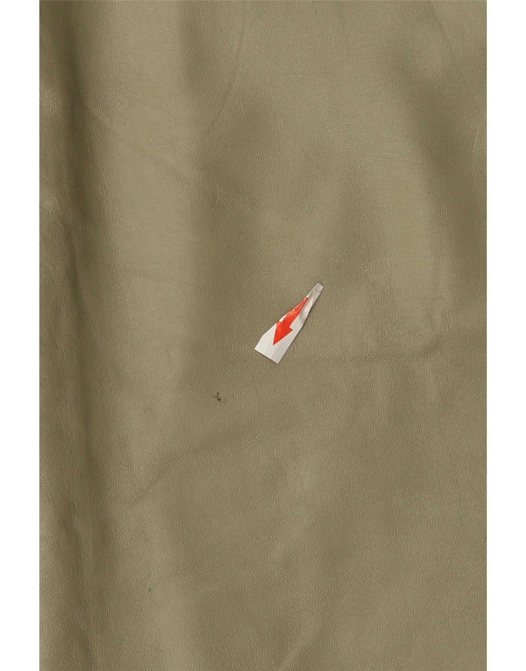 Falda de cuero midi vintage para mujer W32 grande caqui