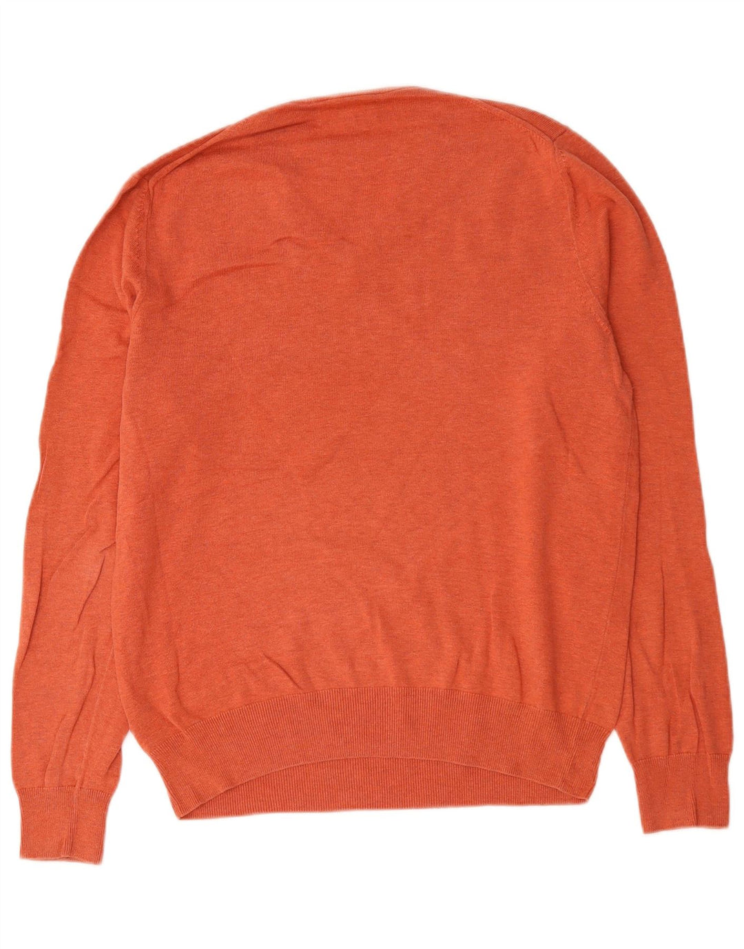 Marks & Spencer Jersey con Cuello en V para Hombre de algodón Naranja Medio