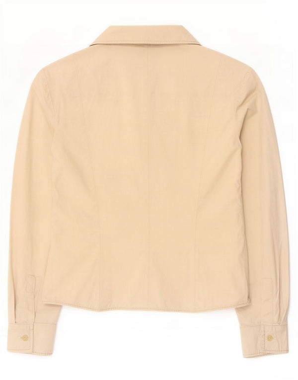Gianfranco Ferre Camisa Mujer UK 10 Small Beige Algodón
