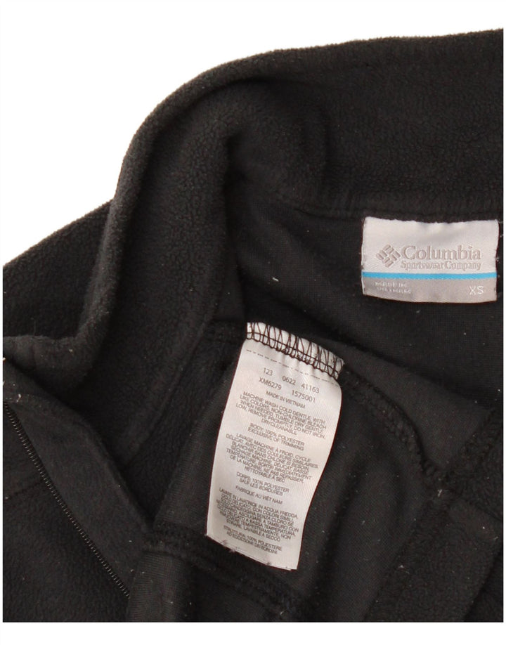 Columbia Jersey de forro polar con cuello y cremallera para hombre XS Poliéster negro