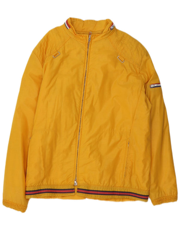 Vintage hombres bombardero chaqueta Reino Unido 42 XL amarillo