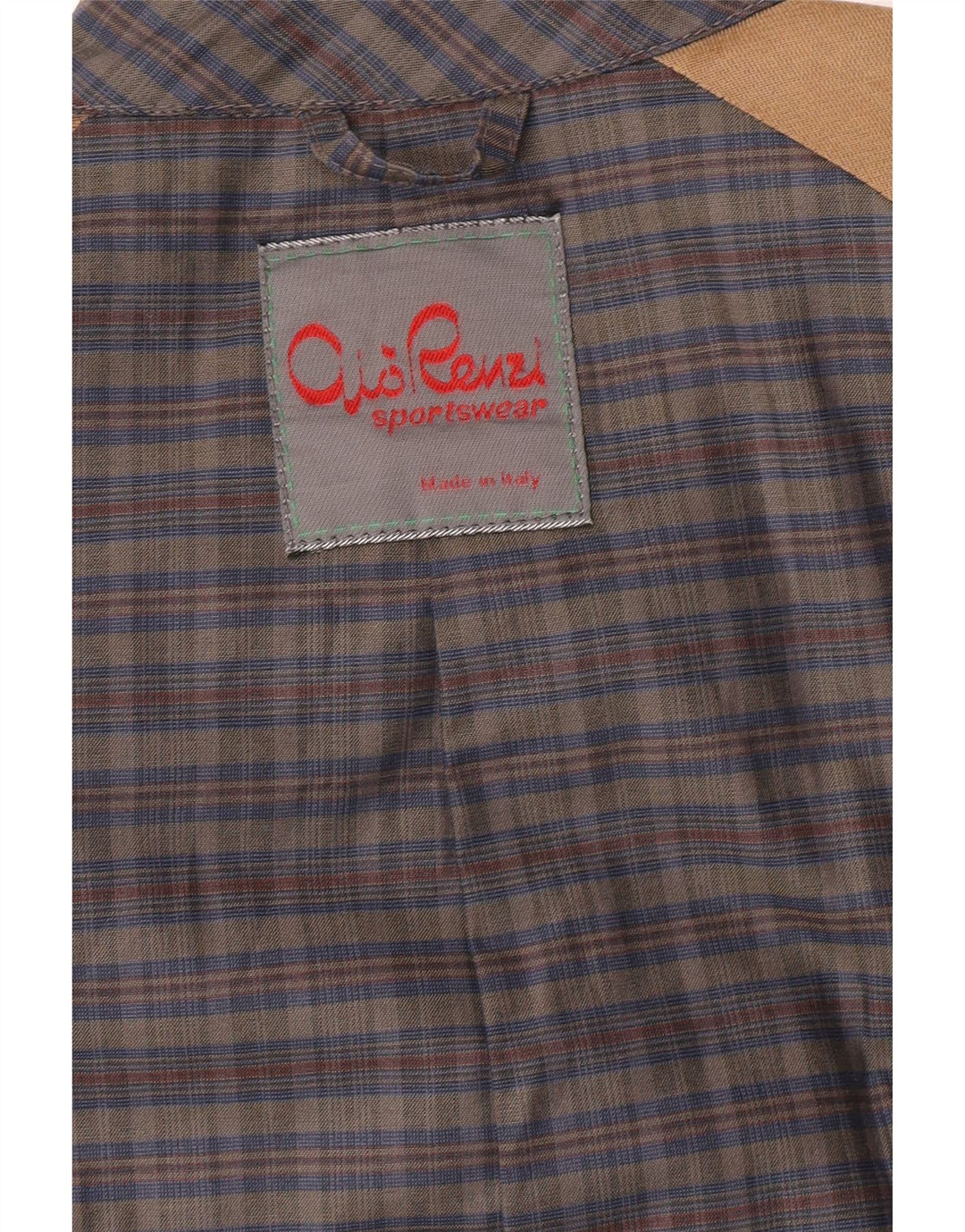 Gio Renzi Abrigo cortavientos militar para hombre UK 38 Medium Grey Check