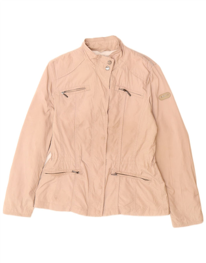 Geox Respira Chaqueta utilitaria para mujer UK 10 Small Beige Poliéster