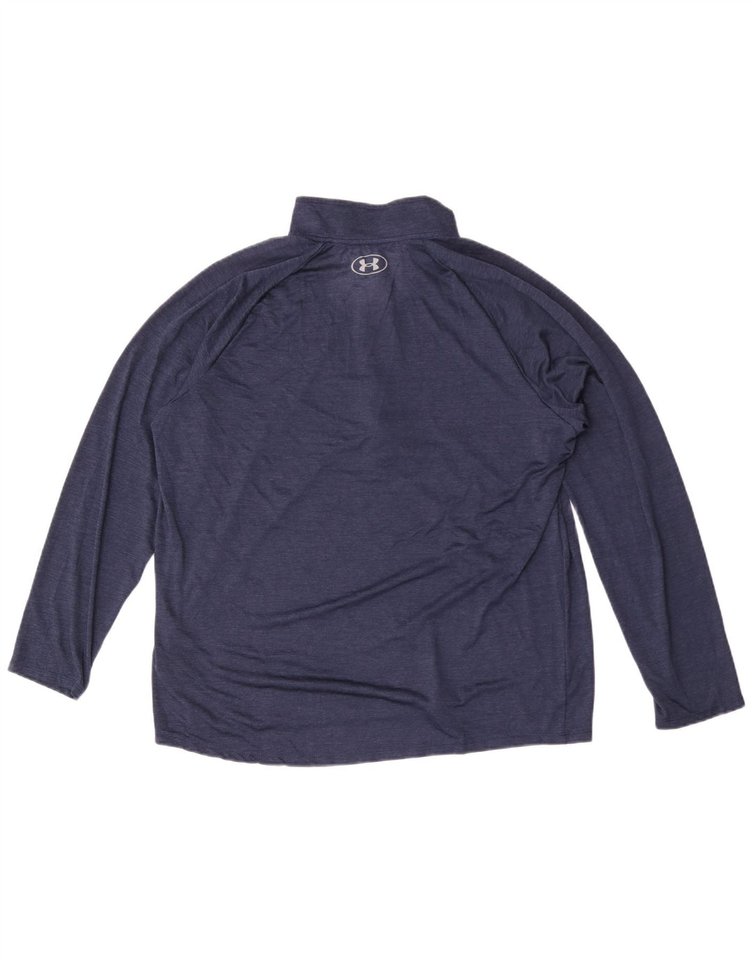 Under Armour Mujer Zip Neck Pullover Chándal Top UK 40 XL Azul Marino