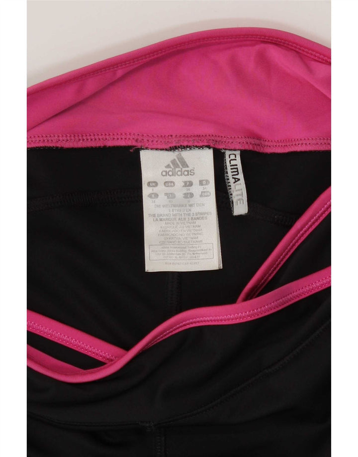 Adidas Climalite Capri Leggings para mujer UK 8 Pequeño Poliéster negro