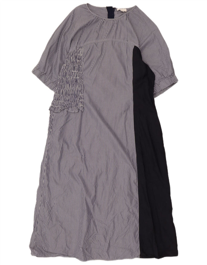 Vestido largo para mujer COS EU 44 XL Algodón a rayas azul marino