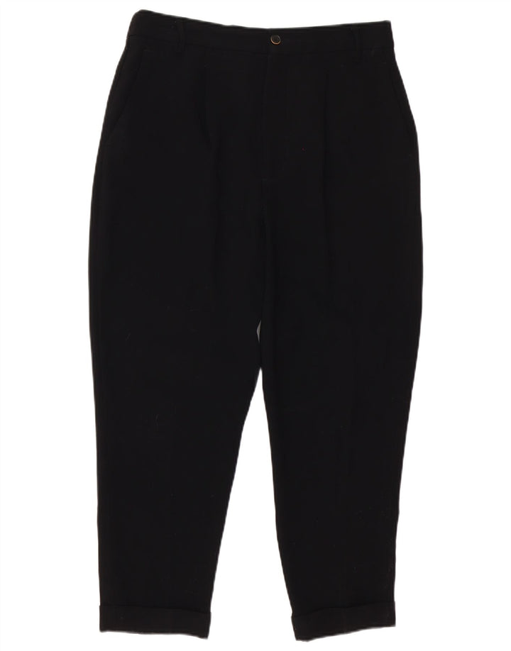 Zara Mujer Pantalón Capri Tapered Mediano W30 L23 Negro