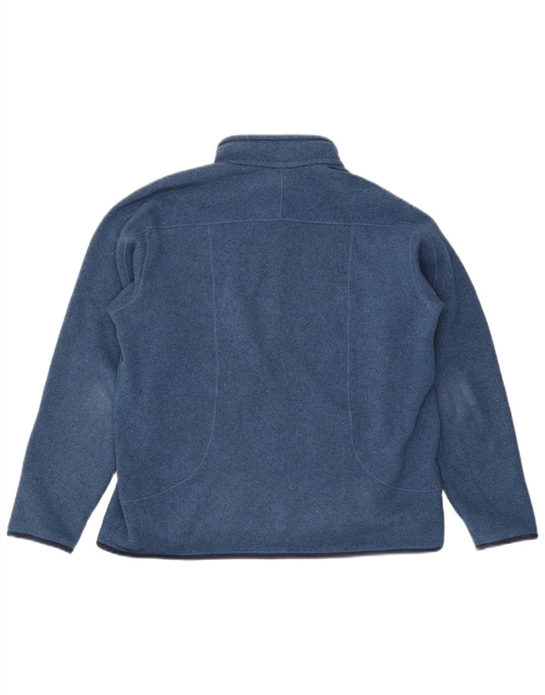 Patagonia Hombre Zip Neck Sudadera Jumper Large Azul Poliéster