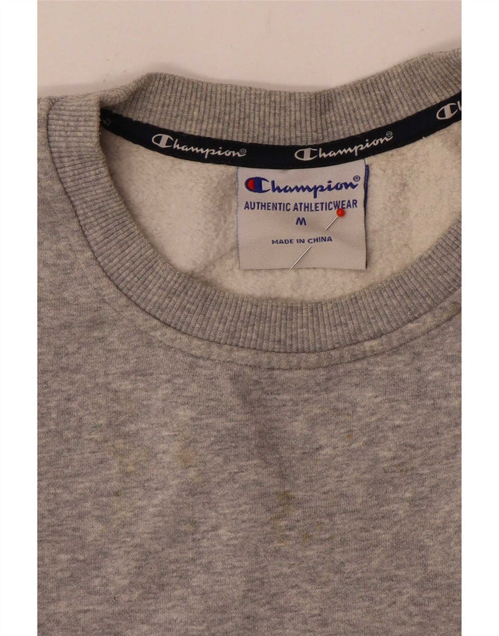 Champion Sudadera Crop Graphic para Mujer UK 44 Gris Medio Moteado