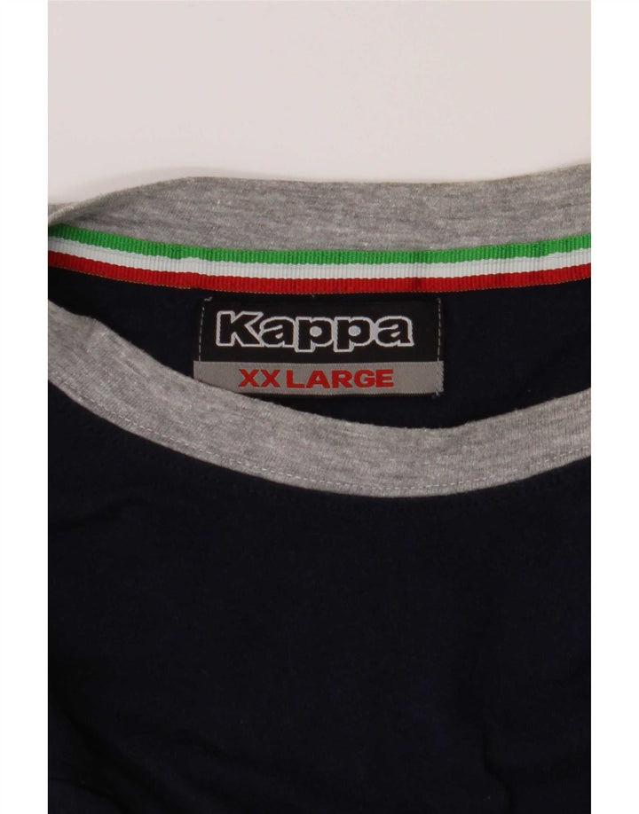 Kappa Camiseta Hombre Top 2XL Azul Marino