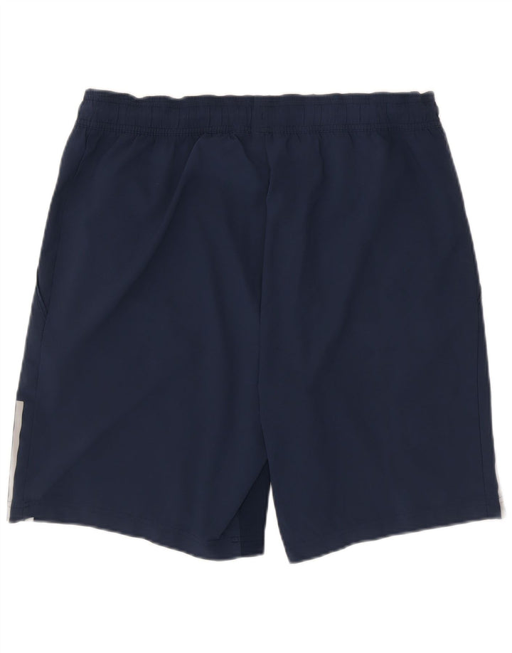 Adidas - Pantalones cortos deportivos para hombre, talla grande, poliéster, color azul marino