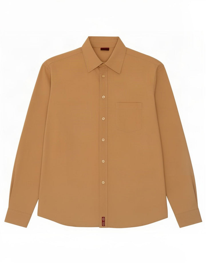Camisa Guess Hombre Algodón Beige Medio