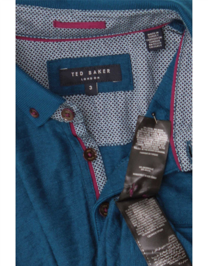 Polo para hombre de Ted Baker Talla 3 Algodón turquesa mediano