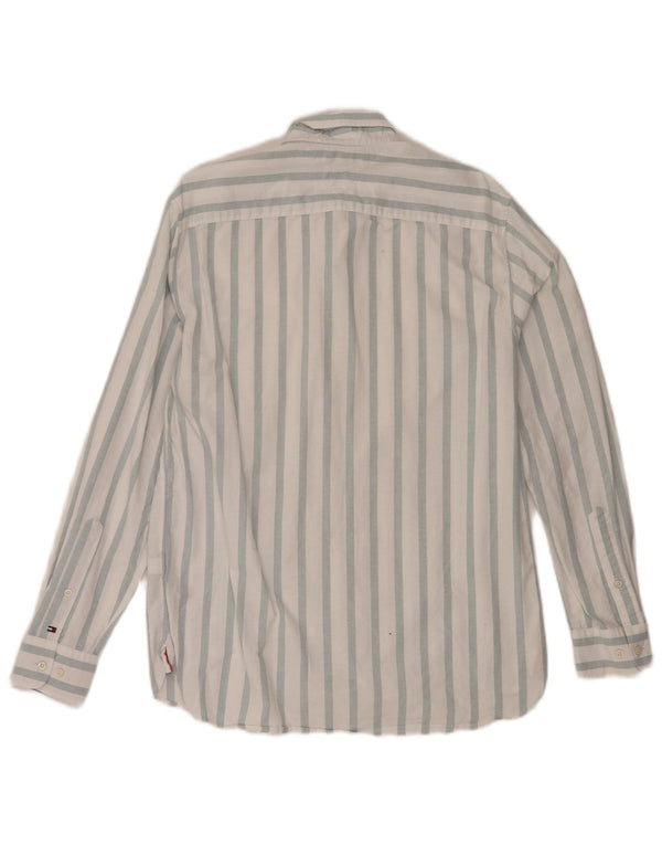 Camisa Tommy Hilfiger de corte regular para hombre de algodón a rayas blancas medianas