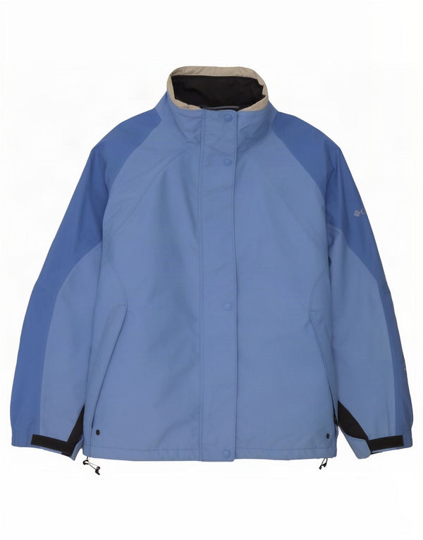 Columbia Chaqueta impermeable Interchange para mujer UK 46 Large Azul Colorblock Nylon