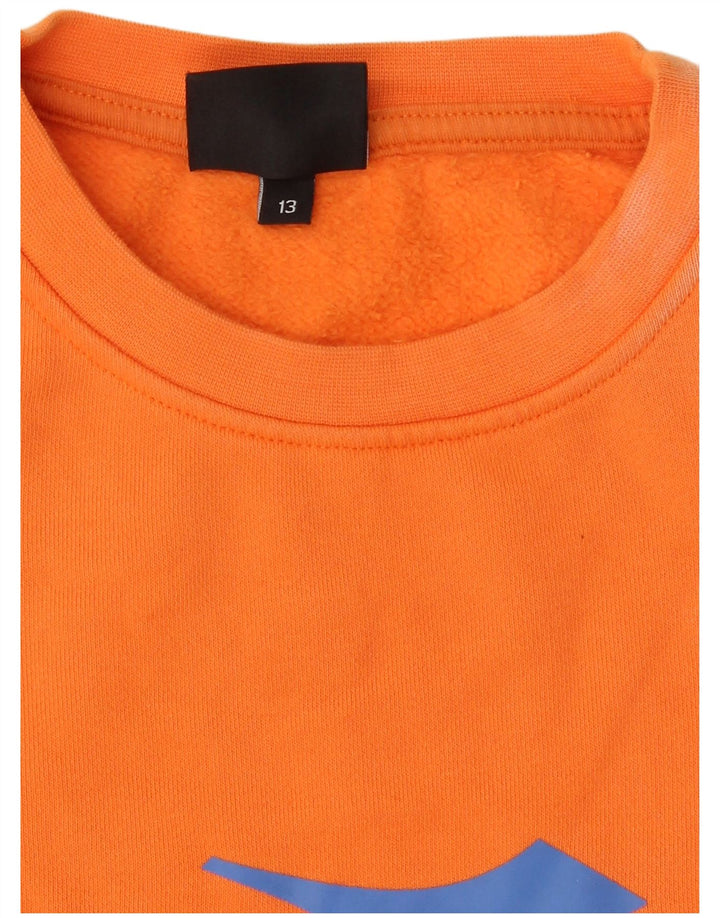 Diadora Sudadera con gráfico para niño, jersey, 12-13 años, naranja