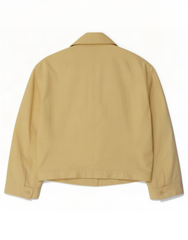 Gianfranco Ferre Chaqueta bomber corta para mujer IT 44 Algodón amarillo medio