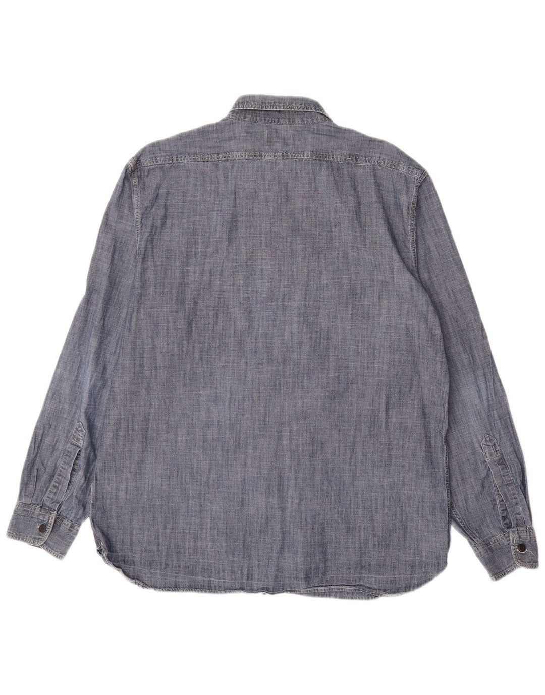 DOCKERS Camisa para hombre grande azul marino