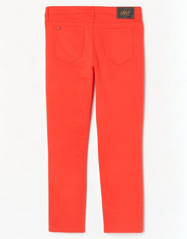 Rifle Mujer Crudella Mid Rise Slim Casual Pantalones W32 L28 Algodón Rojo