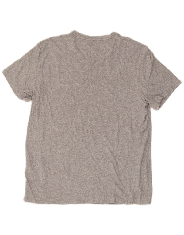 Adidas - Camiseta para hombre, talla grande, algodón moteado gris