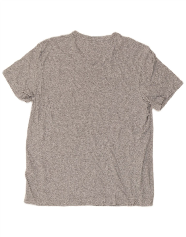 Adidas - Camiseta para hombre, talla grande, algodón moteado gris