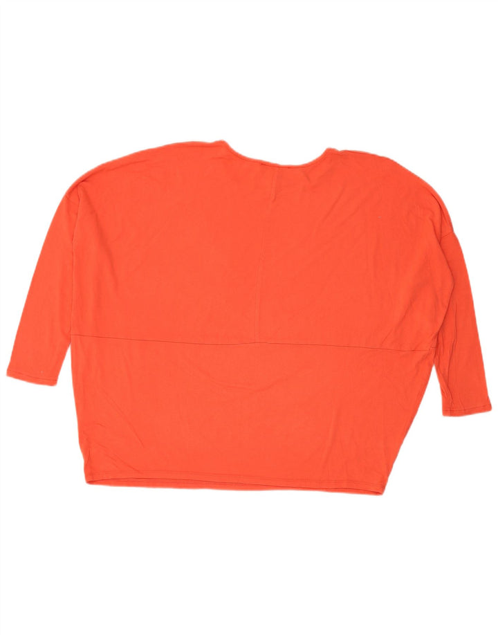 Dack's Top extragrande para mujer, manga 3/4, talla 40, viscosa naranja pequeña