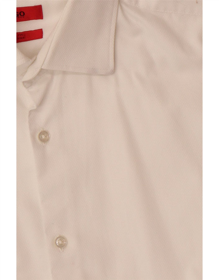 Camisa HUGO BOSS Slim Fit para hombre Talla 38 15 Mediana Blanco